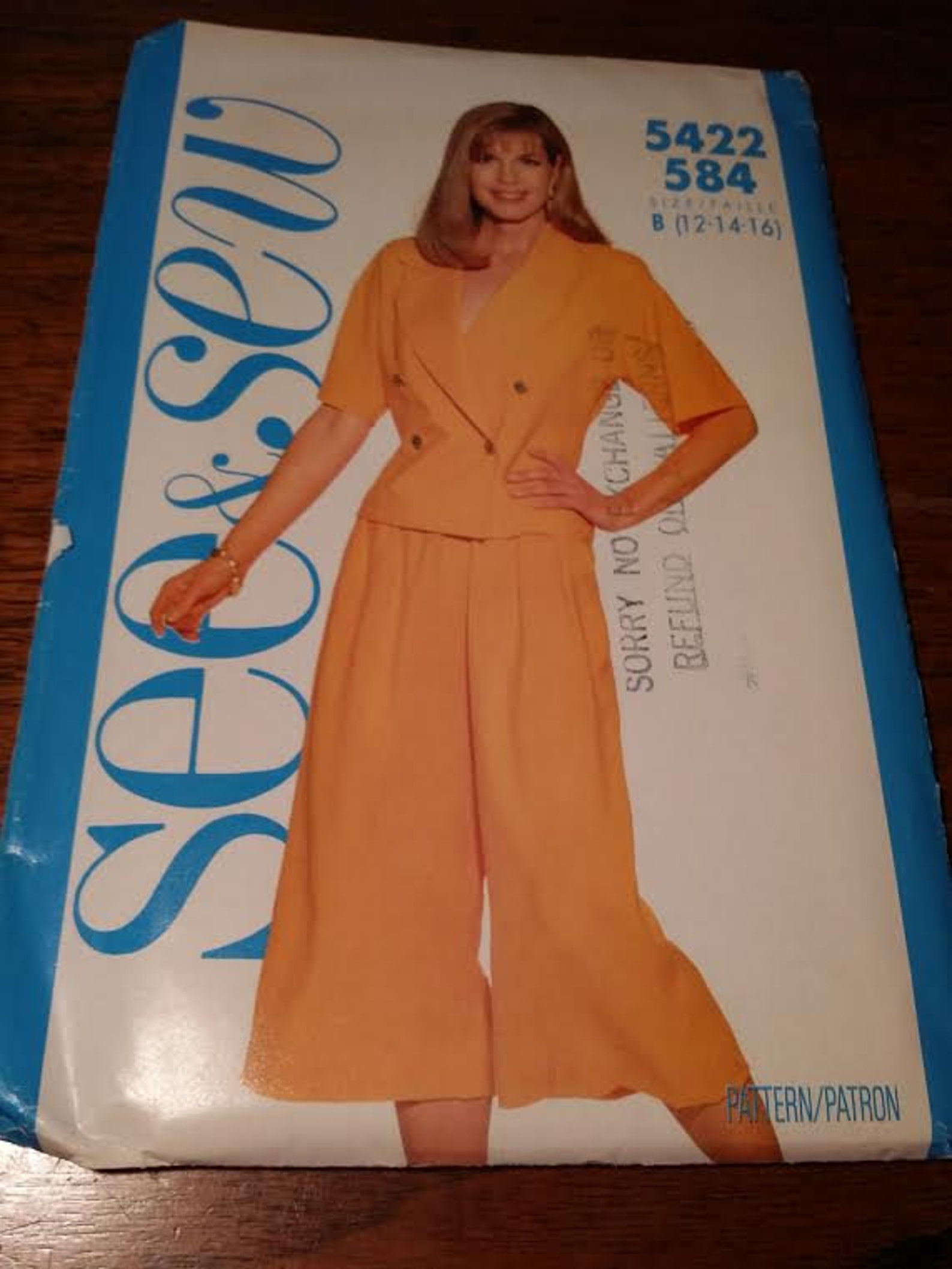 Pattern Pant Suit See & sew 5422 pantsuit pattern Etsy