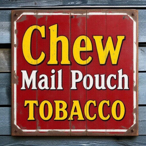 mail pouch tobacco near me Rustic Chew Mail Pouch Tobacco Metal Sign – Classic Barn Advertising Decor