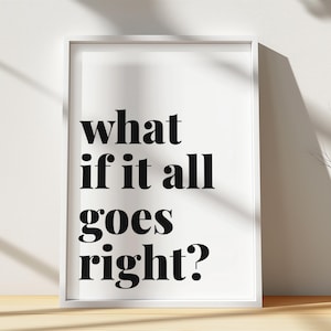 Inspirational Quote Wall Art Print, Minimalist Home Decor, Motivational Typography Poster, Modern Office Gift