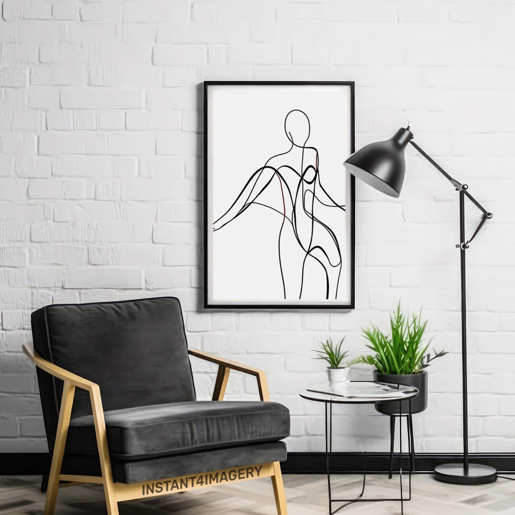 Female Body Line Art Line Paintings Body Line Art Print Abstract Line