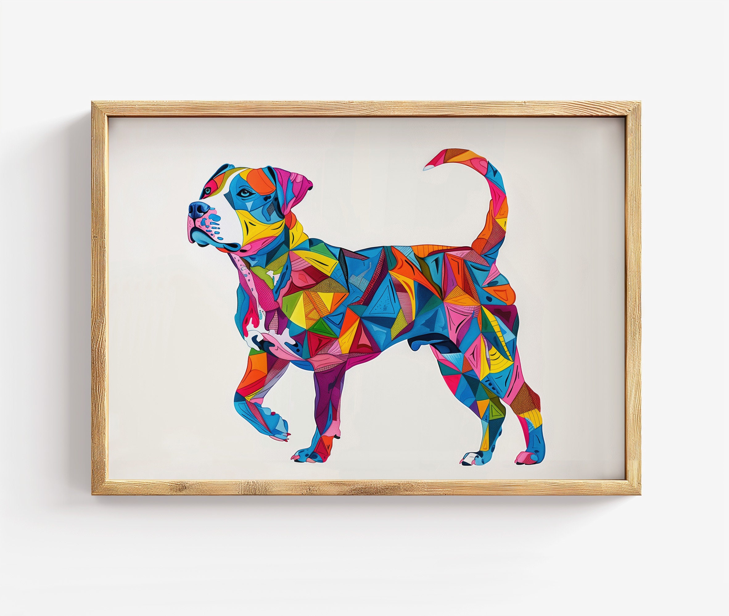 絵画 PITBULL  27x51cm Pitbull Canvas Wall Art by Michael Creese | iCanvas