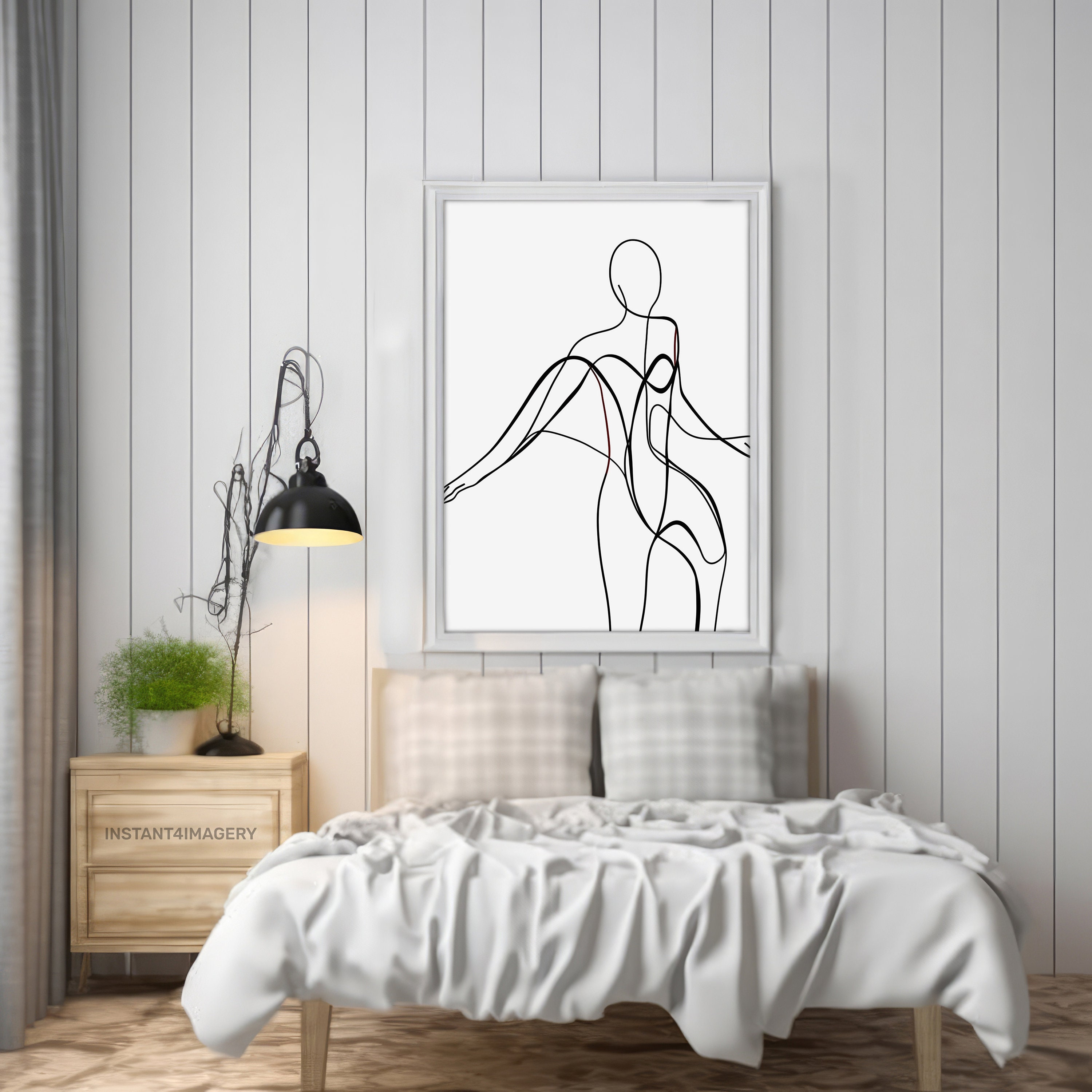 Female Body Line Art Line Paintings Body Line Art Print Abstract Line