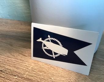 Pegatina de la bandera náutica de Nantucket