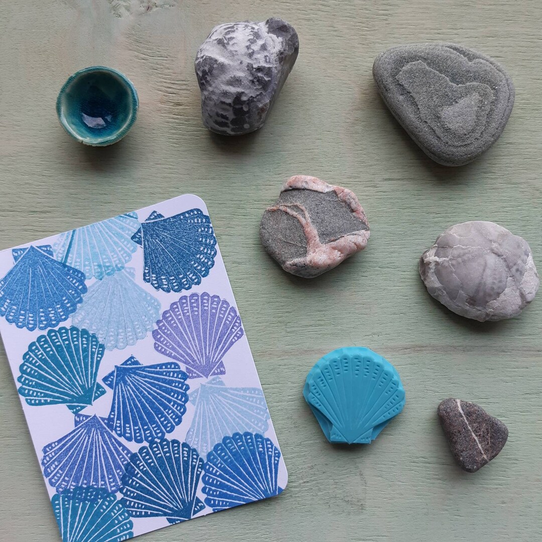 Stamp Using Shell A Handcarved Shell Stamp - Etsy