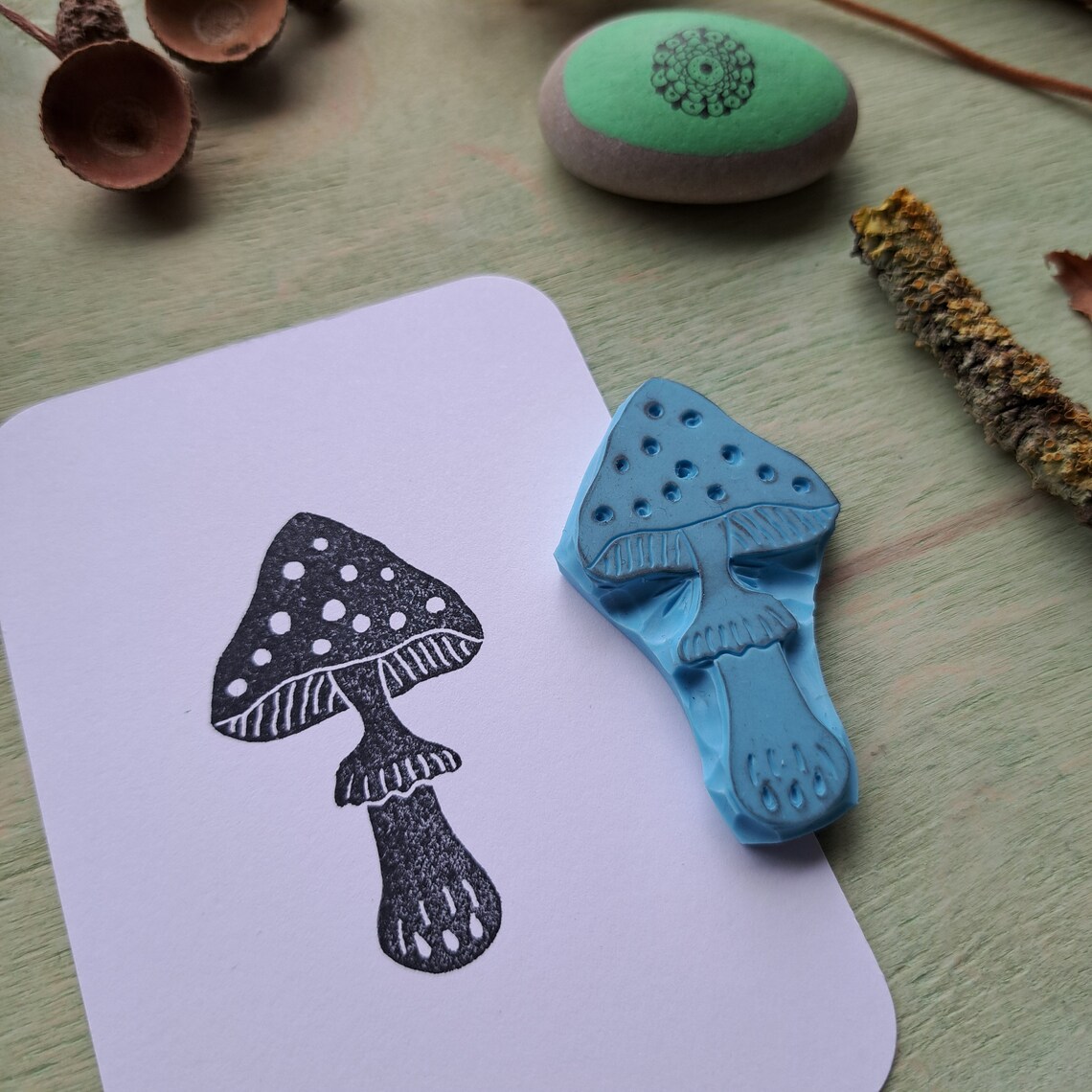 Mushroom Stamp - Etsy