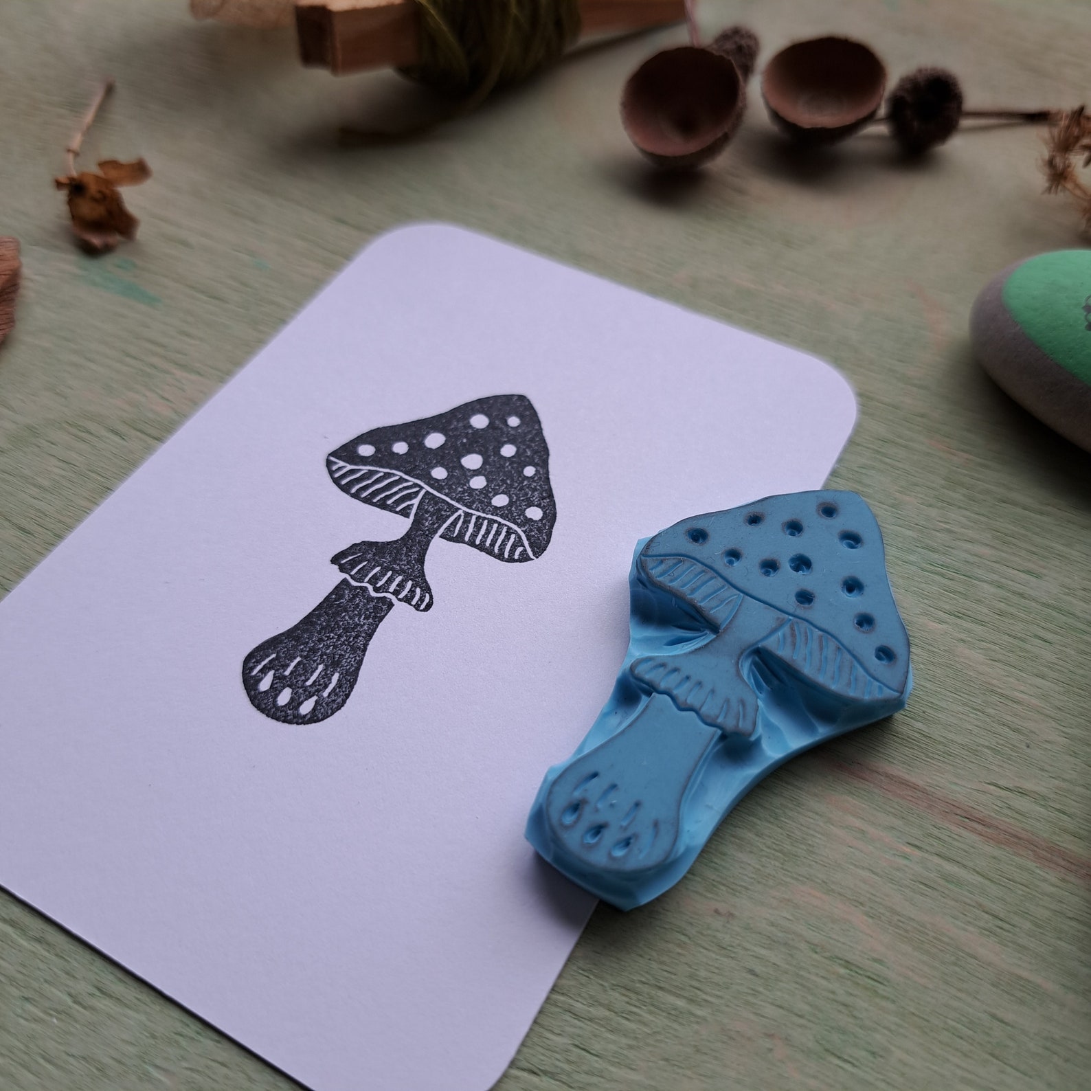 Mushroom Stamp - Etsy