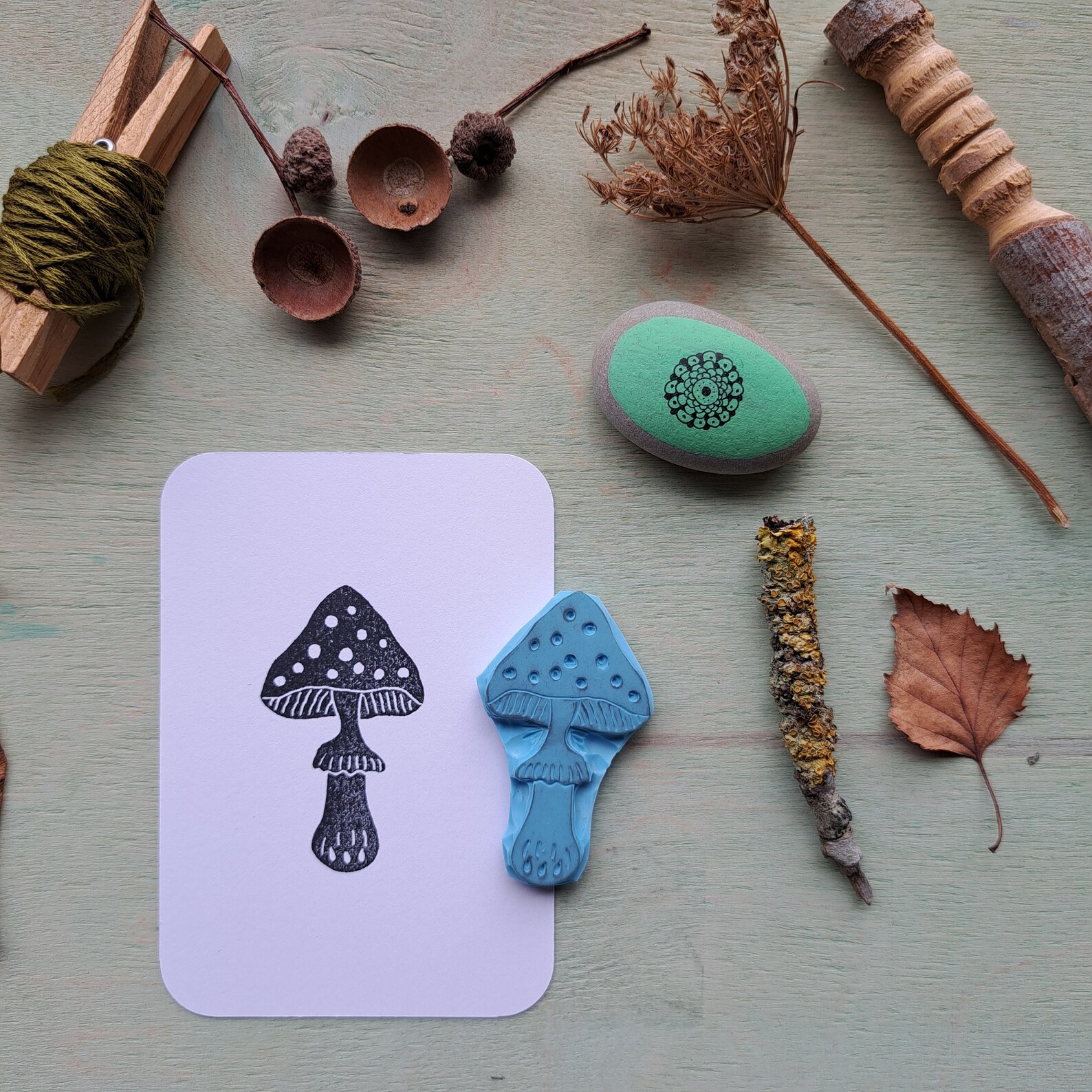 Mushroom Stamp - Etsy