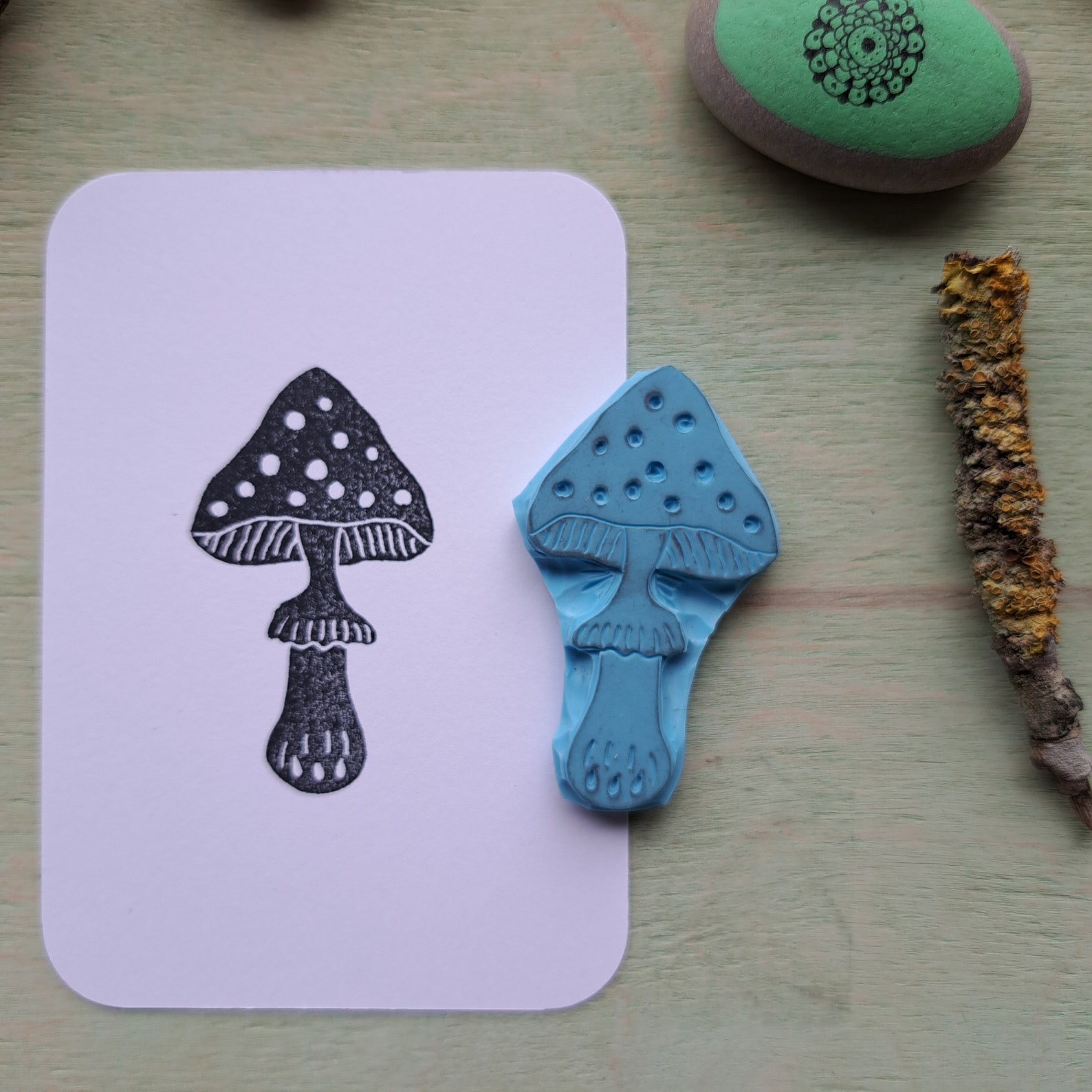 Mushroom Stamp - Etsy