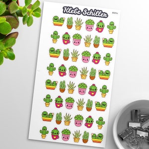 80054 Sukkulenten Aufkleber für Filofaxing & Scrapbooking, Kawaii, Planner, Stationary, Cute