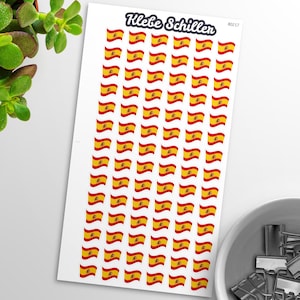 80217 Spanish Flag Stickers for Filofaxing & Scrapbooking, Spain, Planner, Stationary, Peace