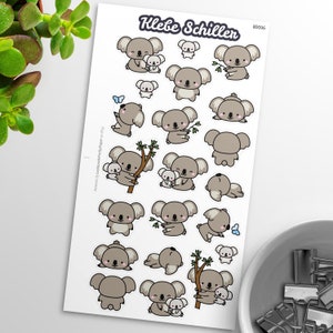80096 Koala Aufkleber für Filofaxing & Scrapbooking, Kawaii, Planner, Stationary, Cute