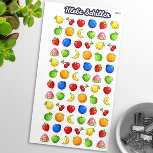 80057 Obst Aufkleber für Filofaxing & Scrapbooking, Kawaii, Planner, Stationary, Cute