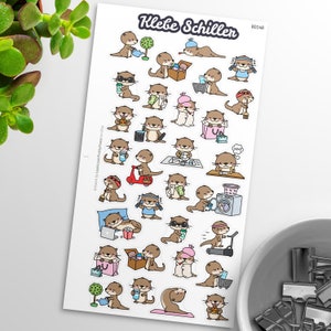80148 Otter ToDo Aufkleber für Filofaxing & Scrapbooking, Kawaii, Planner, Stationary, Cute