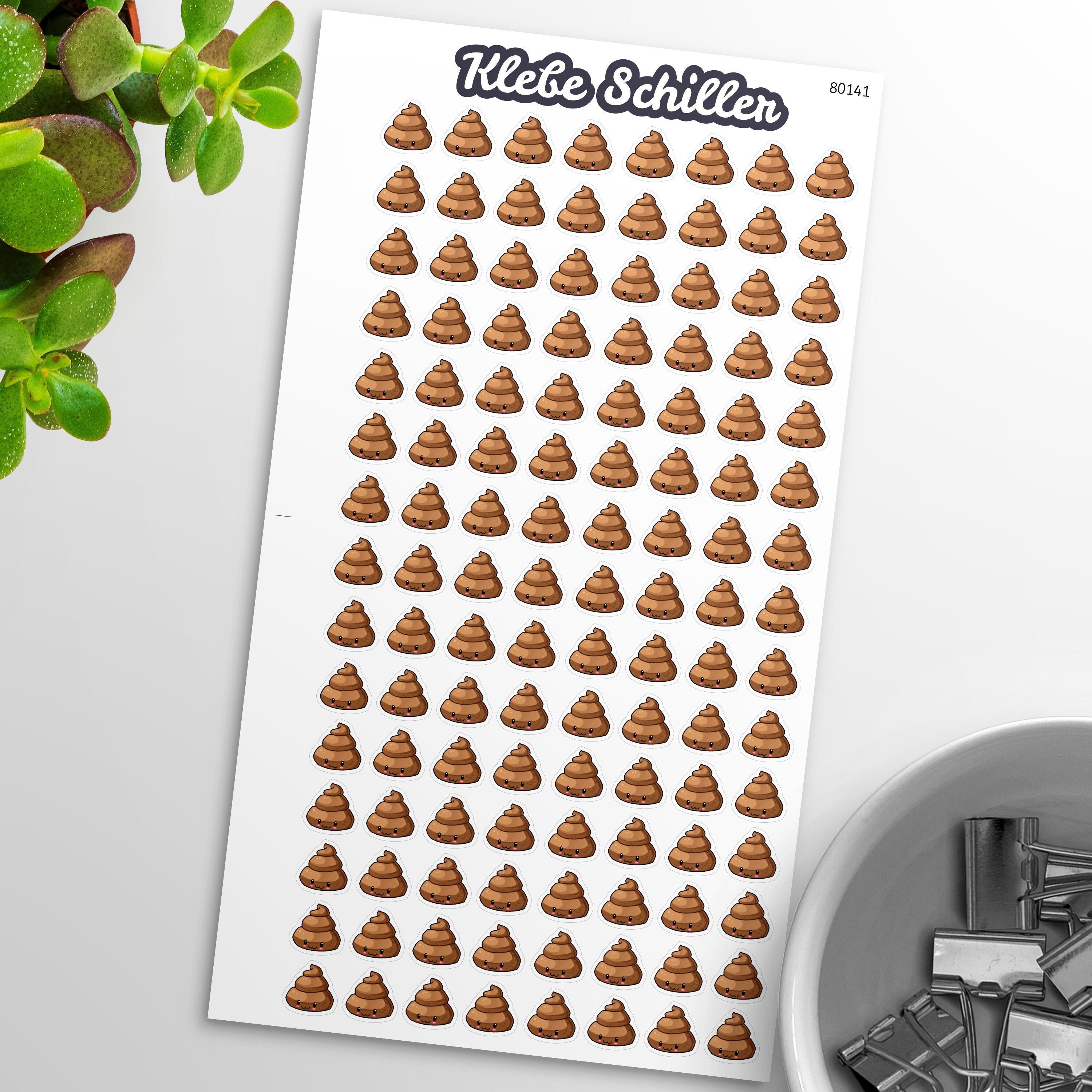 Fly Poop Sticker 80141 Mini Poop Stickers for Filofaxing & Scrapbooking, Kawaii, Planner ...