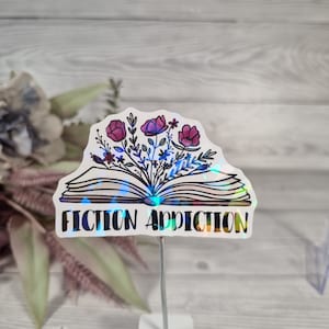 90048 Fiction Addiction Aufkleber 70x45mm für Laptop, Scrapbook usw. (Kawaii, Cute, Sationary)
