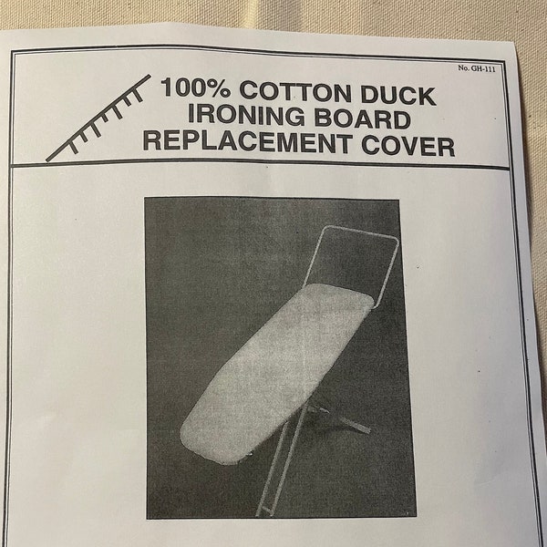 100% Cotton Duck Ironing  Board Cover for Polder, Seymour, and Work Wizard Ironing Boards. Made in USA by Golden Hands Indusrties