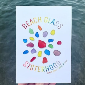 Carte de sororité en verre de plage Originale