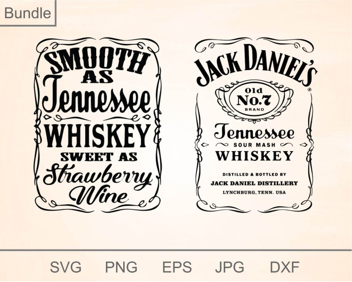 Smooth as Tennessee Whiskey svg bundle Jack Daniels svg Etsy