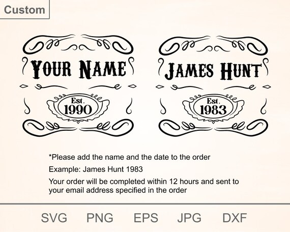 Blank Jack Daniels Label Template
