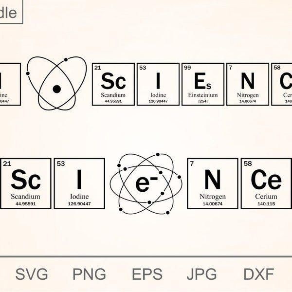 I love Science bundle svg, Periodic Table of Elements svg, Chemistry svg, Teacher gift svg, Scientists svg, Cut files for print