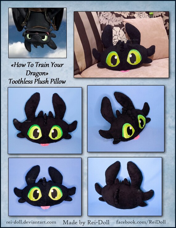 toothless plush pillow