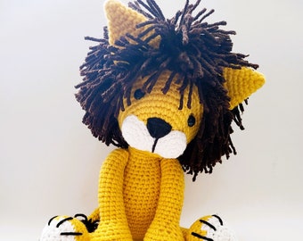 Leone amigurumi, leone all'uncinetto fatto a mano
