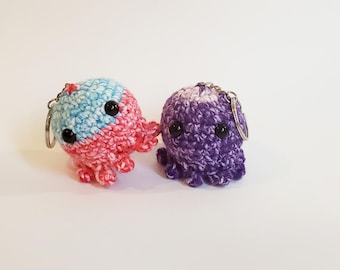 Mini Octopus Crochet Pattern | No-Sew Amigurumi Keychain PDF | Beginner Sea Animal DIY