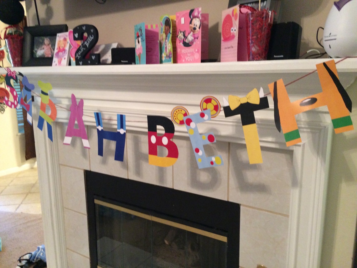 Mickey Mouse Clubhouse Printable Character Letters Banner - Etsy