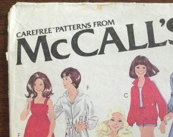 1978 McCall's 6317 Doll Pattern for Couple Wardrobes