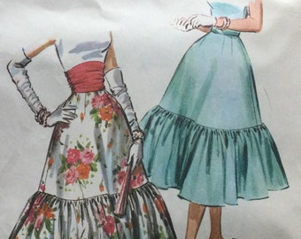 1956 McCall's Pattern 3711 Skirt and Petticoat