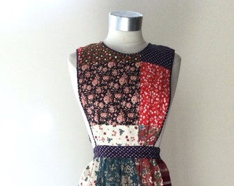 1970s Mountain Artisans Patchwork Pinafore