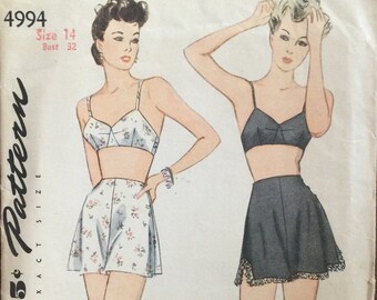 1944 Simplicity 4994 Bra and Panties Pattern