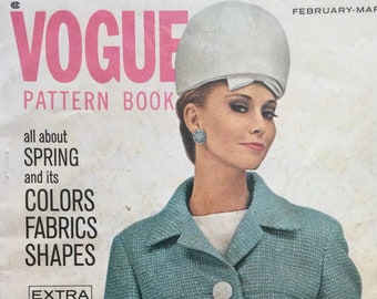 Vintage Vogue Pattern Book February March 1964