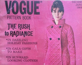 Vintage Vogue Pattern Book December January 1964/65