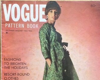 Vintage Vogue Pattern Book December January 1963/1964