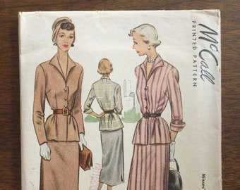 1949 McCall 7578 Two-Piece Suit Dress Pattern