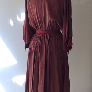 1970s Jean Muir Printed Silk Charmeuse Dress image 3