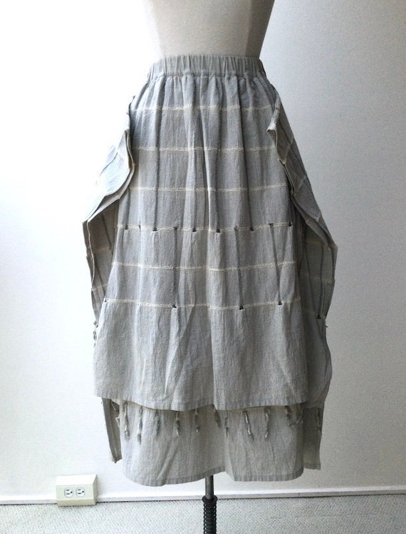 1980s Issey Miyake Tasseled Skirt - image 1