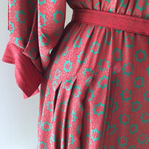 1970s Jean Muir Printed Silk Charmeuse Dress image 4