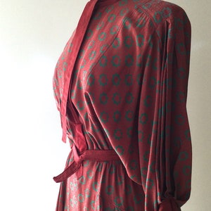 1970s Jean Muir Printed Silk Charmeuse Dress image 2