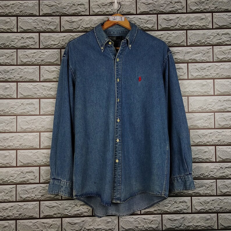 ralph lauren denim button down