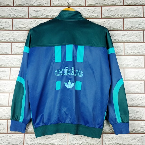 Vintage Adidas tracksuit jacket top in green black Depop Vintage Adidas tracksuit jacket top in green black Depop