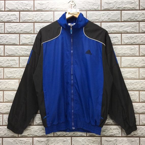 ADIDAS Windbreaker Jacke Medium Vintage 90er Jahre Adidas Ausrüstung Reißverschluss Hoodie Jacke Größe M L ADIDAS Windbreaker Jacke Medium Vintage 90er Jahre Adidas Ausrüstung Reißverschluss Hoodie Jacke Größe M L
