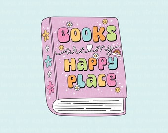 Books Are My Happy Place | Vinyl Die Cut Sticker