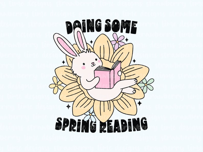 Doing Some Spring Reading Vinyl Die Cut Sticker image 1