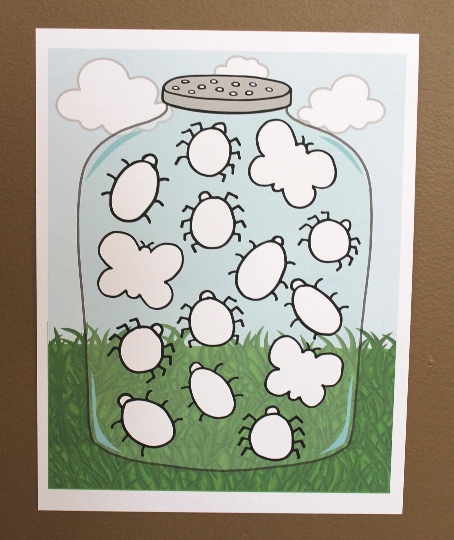 Printable Bug Jar Reward or Chore Chart Digital Download Etsy Canada