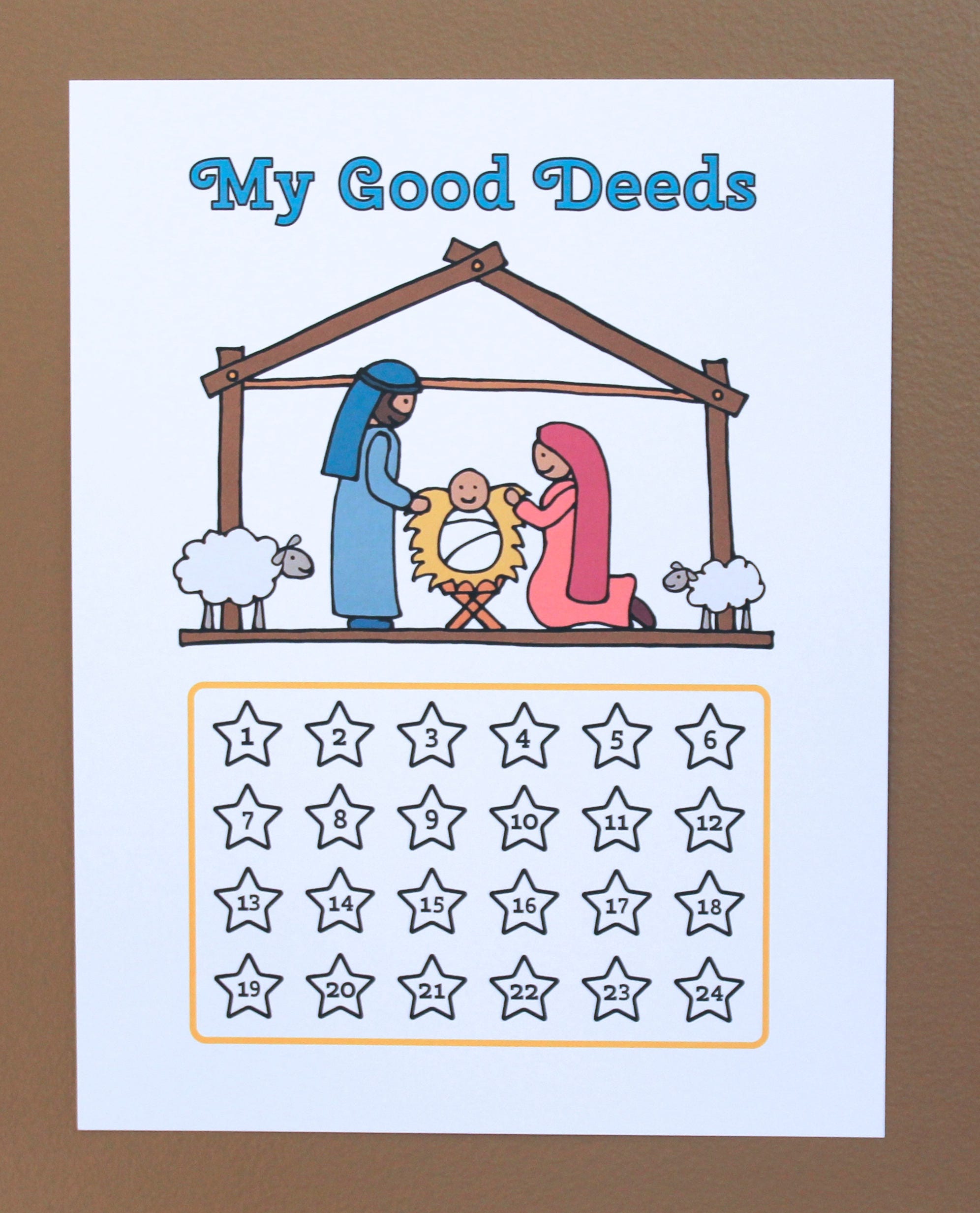 Good Deeds Advent Calendar Christmas Printable JPEG Instant Download Etsy