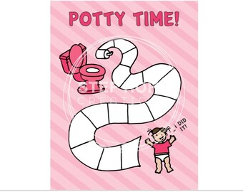 Potty Chart, Potty Time, Toilet Training Chart, JPEG Instant Download, Printable