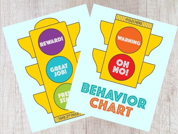 Stoplight Behavior Chart Templates