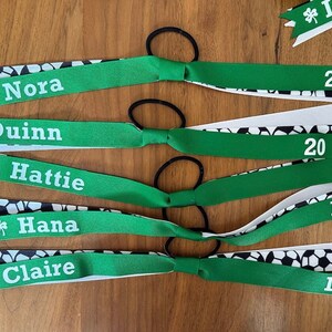 Custom Soccer Ribbons, Custom Team Ribbons With Names, Ponytail Hair ...